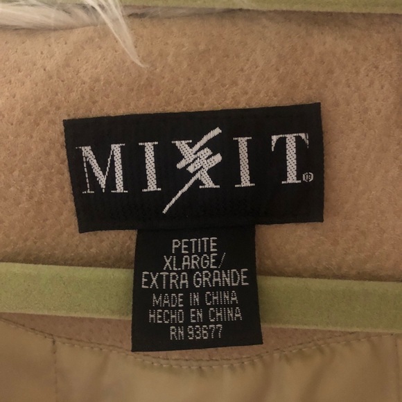 Mixit Faux Fur Suede Coat Petite Extra Large - Picture 5 of 6